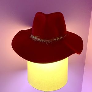 Anthropologie Burgundy Hat